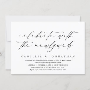Invitación Celebrar con los recién casados, Boda Elopement