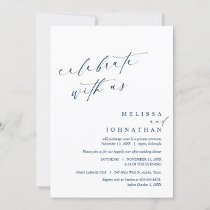 Invitación Celebrar con los recién casados, Boda Elopement