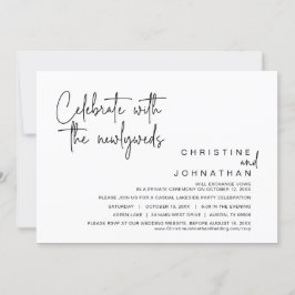 Invitación Celebrar con los recién casados, Boda Elopement