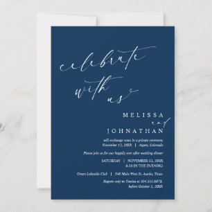 Invitación Celebrar con los recién casados, Boda Elopement
