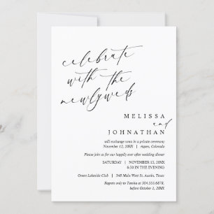 Invitación Celebrar con los recién casados, Boda Elopement