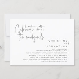 Invitación Celebrar con los recién casados, Boda Elopement In