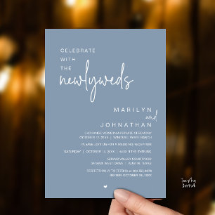 Invitación Celebrar con los recién casados, Boda moderna