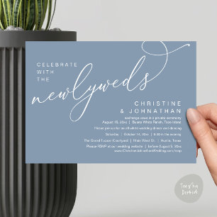 Invitación Celebrar con los recién casados, Boda romántico