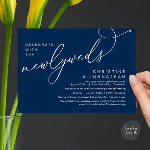 Invitación Celebrar con los recién casados, Boda romántico