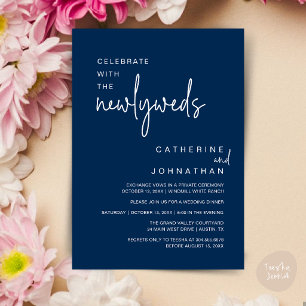 Invitación Celebrar con los recién casados Cena de boda moder