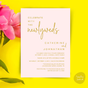 Invitación Celebrar con los recién casados Cena de boda moder
