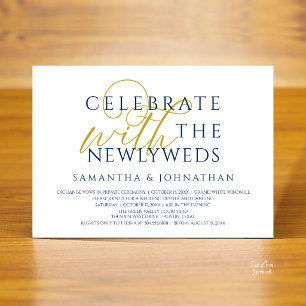 Invitación Celebrar con los recién casados Recepción elegante