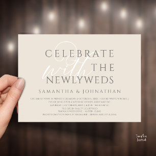 Invitación Celebrar con los recién casados Recepción elegante