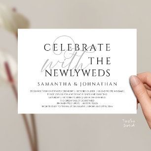 Invitación Celebrar con los recién casados Recepción elegante