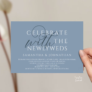 Invitación Celebrar con los recién casados Recepción elegante