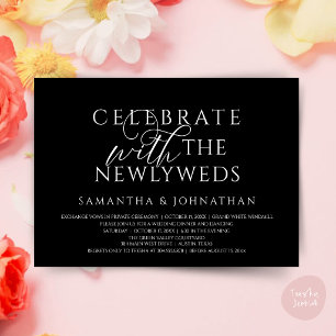 Invitación Celebrar con los recién casados Recepción elegante