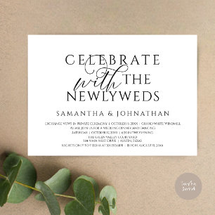 Invitación Celebrar con los recién casados Recepción Elegante