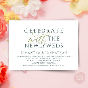 Invitación Celebrar con los recién casados Recepción elegante