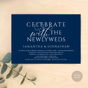 Invitación Celebrar con los recién casados Recepción elegante