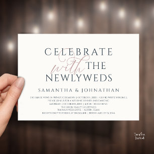 Invitación Celebrar con los recién casados Recepción elegante