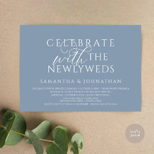 Invitación Celebrar con los recién casados Recepción elegante