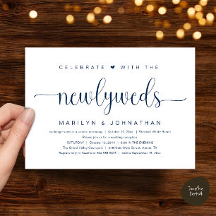 Invitación Celebrar Con Los Recién Casados Recepción Elegante