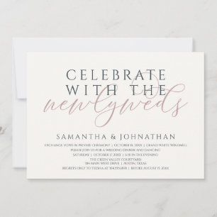 Invitación Celebrar con los recién casados Recepción moderna