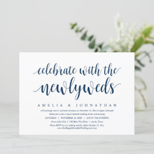 Invitación Celebrar Con Los Recién Matados, Boda Elopement En