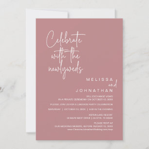 Invitación Celebrar Con Los Recién Matados, El Boda Elopement