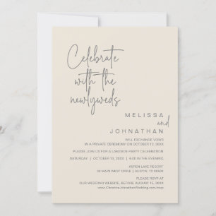 Invitación Celebrar Con Los Recién Matados, El Boda Elopement