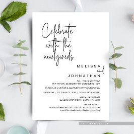 Invitación Celebrar Con Los Recién Matados, El Boda Elopement