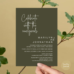 Invitación Celebrar Con Los Recién Matados, El Boda Elopement