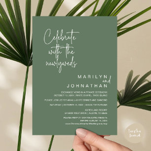 Invitación Celebrar Con Los Recién Matados, El Boda Elopement