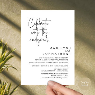 Invitación Celebrar Con Los Recién Matados, El Boda Elopement