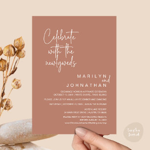 Invitación Celebrar Con Los Recién Matados, El Boda Elopement