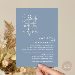 Invitación Celebrar Con Los Recién Matados, El Boda Elopement