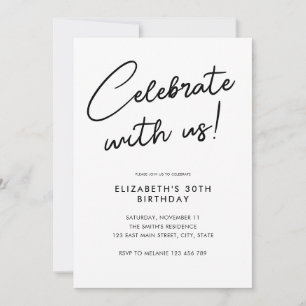Invitación Celebrar con nosotros 30° cumpleaños
