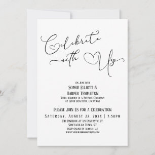 Invitación Celebrar con nosotros Bonito, recepción simple sol