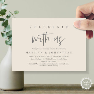 Invitación Celebrar Con Nosotros, Fiesta De Ensayos Bodas