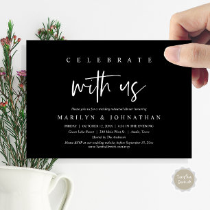 Invitación Celebrar Con Nosotros, Fiesta De Ensayos Bodas