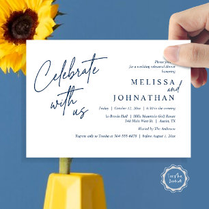 Invitación Celebrar con nosotros, la cena de ensayo Boda mode