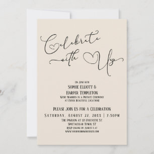 Invitación Celebrar con nosotros la recepción de crema de Bon