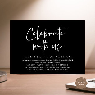 Invitación Celebrar con nosotros la recepción de la boda mode