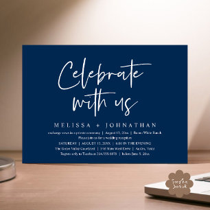 Invitación Celebrar con nosotros la recepción de la boda mode