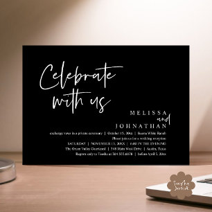 Invitación Celebrar con nosotros la recepción de la boda mode