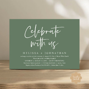 Invitación Celebrar con nosotros la recepción de la boda mode