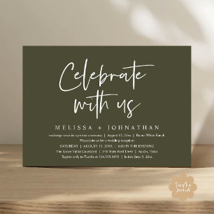 Invitación Celebrar con nosotros la recepción de la boda mode