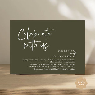 Invitación Celebrar con nosotros la recepción de la boda mode