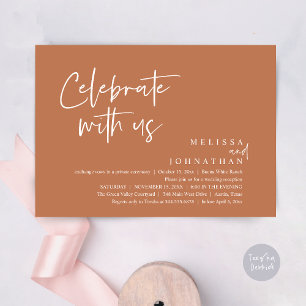 Invitación Celebrar con nosotros la recepción de la boda mode