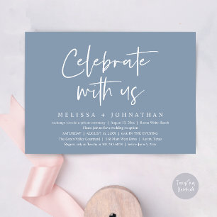 Invitación Celebrar con nosotros la recepción de la boda mode