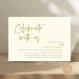 Invitación Celebrar con nosotros la recepción de la boda mode