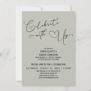 Invitación Celebrar con nosotros la recepción verde sabia sol