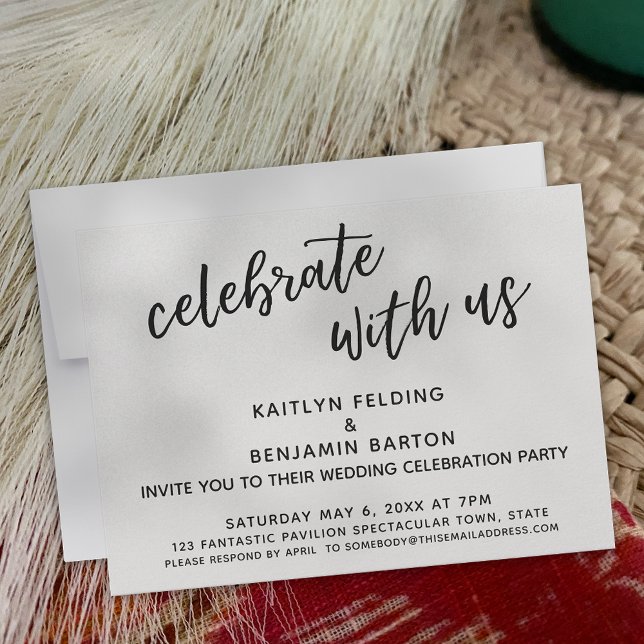 Invitación "Celebrar con nosotros" sólo en recepción de boda  (Subido por el creador)