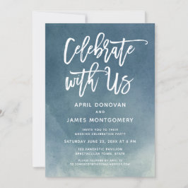 Invitación Celebrar con Us Brush Typography Ombre